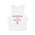 Memories Over Macros Racer Tank Top