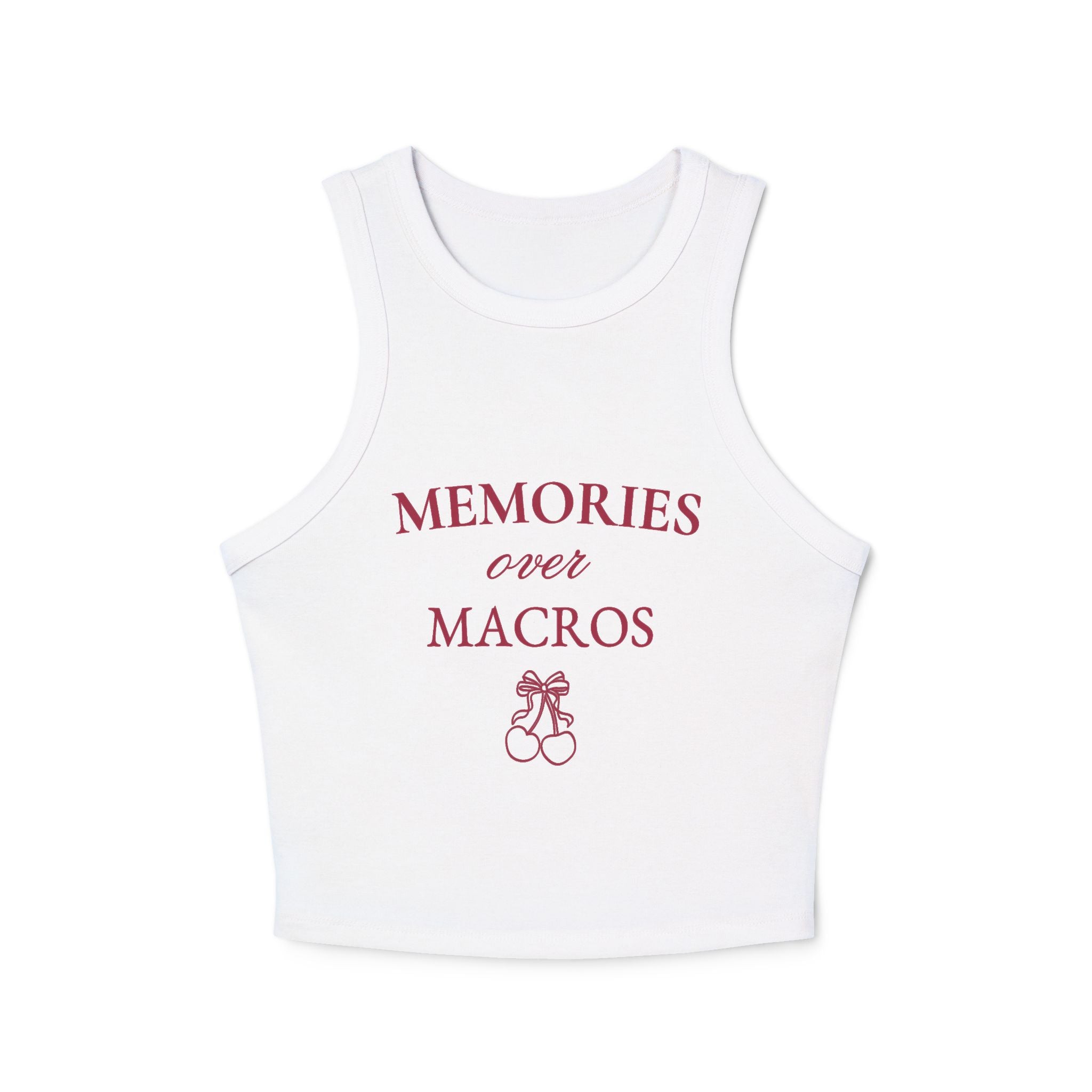 Memories Over Macros Racer Tank Top